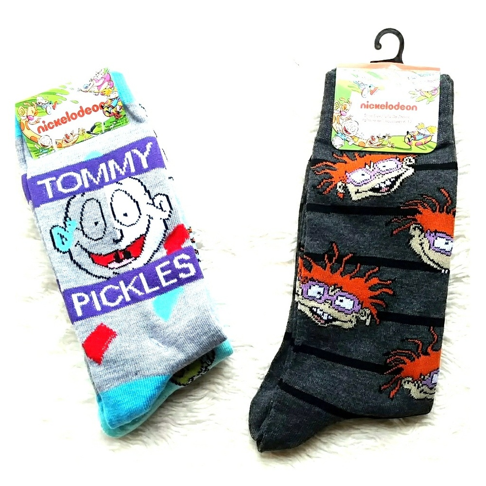 3 pairs of mens nickelodeon Rugrats socks - NWT!
